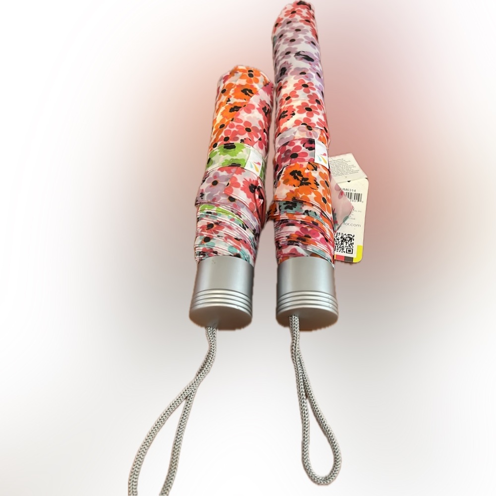 All For Color floral umbrella w/wristlet-compact but large/42” canopy-NWT